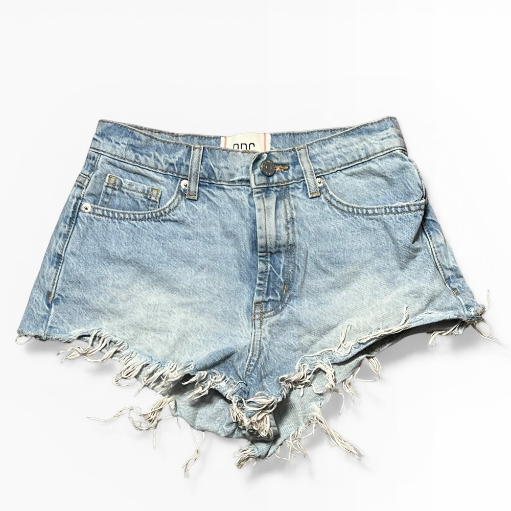 BDG Light Wash Distressed Jean Cutoff Shorts Micro Mini Size 25 Booty Grunge Y2K